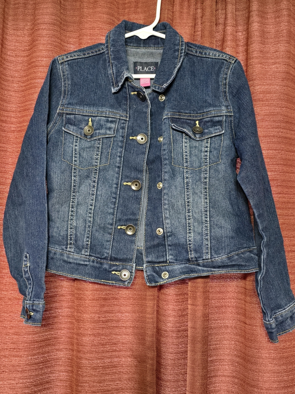 The Children's Place Blue Denim Jacket with Button Front